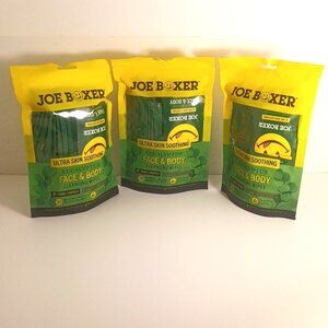 90 Joe Boxer Ultra Skin Soothing Eucalyptus Face & Body Wipes (3 bags of 30) New